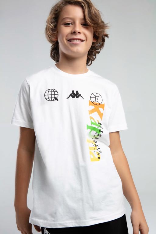 Beyaz Authentic Jason Erkek Çocuk Beyaz Regular Fit Tişört - KAPPA® Türkiye