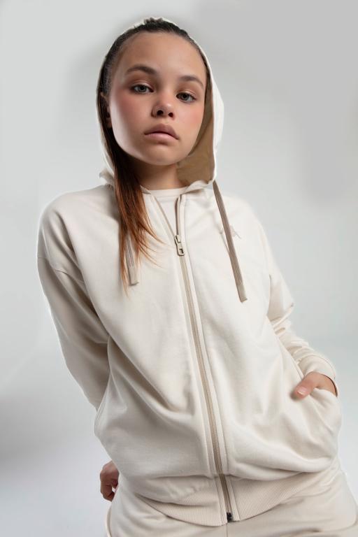 Bej Authentic Kallie Kız Çocuk Bej Regular Fit Fermuarlı Eşofman Üstü - KAPPA® Türkiye