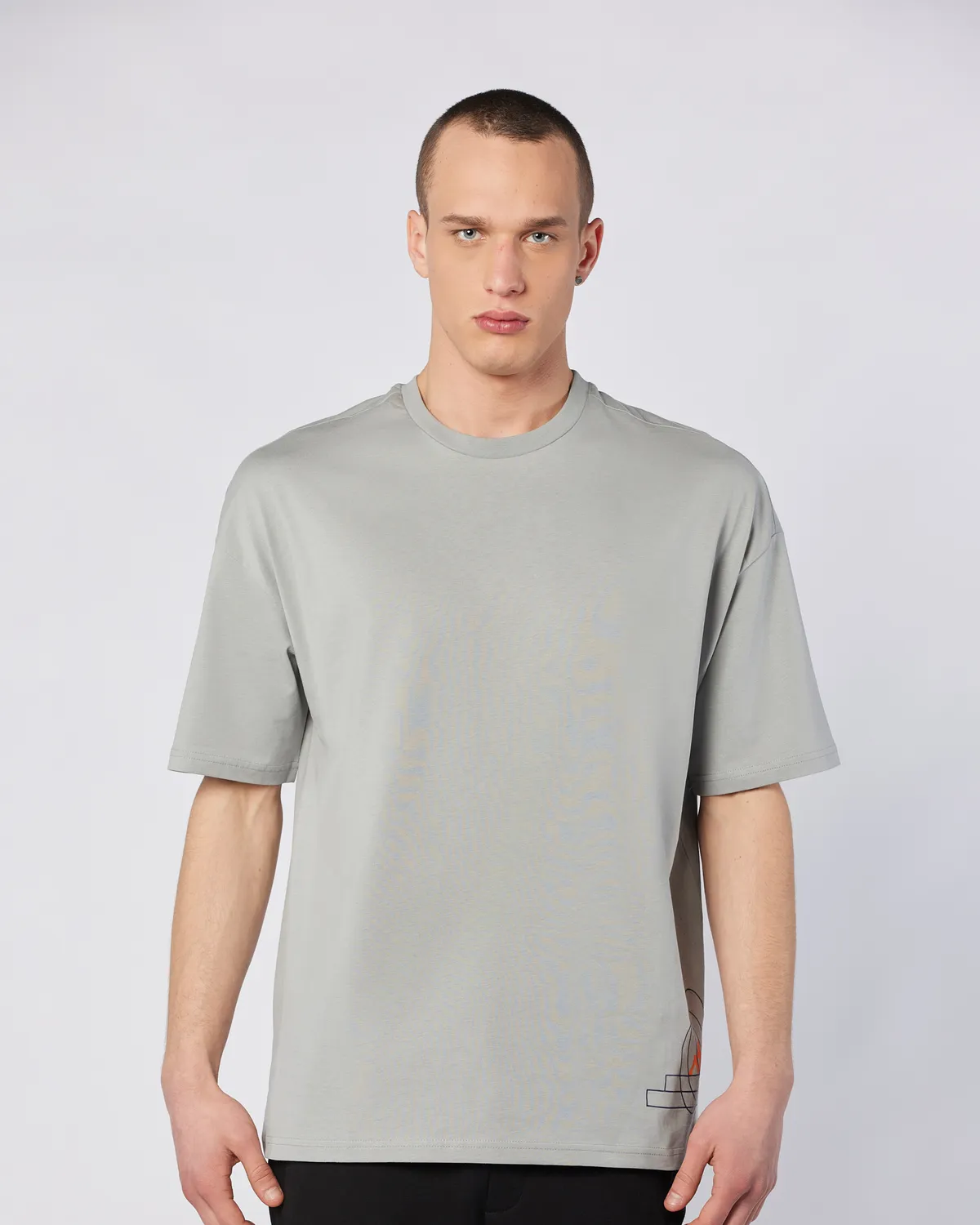 Gri Fortes Tee Erkek Gri Comfort Fit Tişört