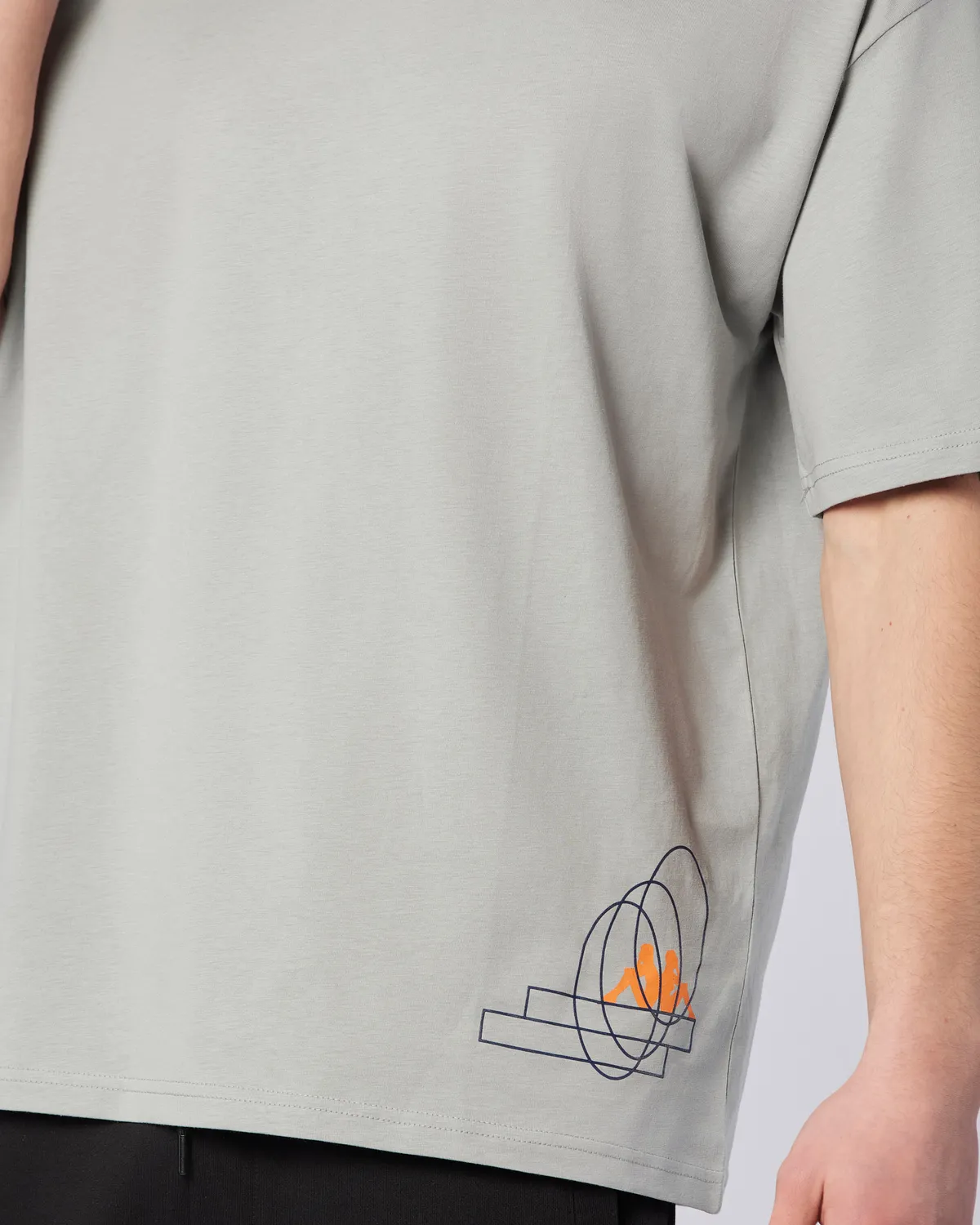 Gri Fortes Tee Erkek Gri Comfort Fit Tişört