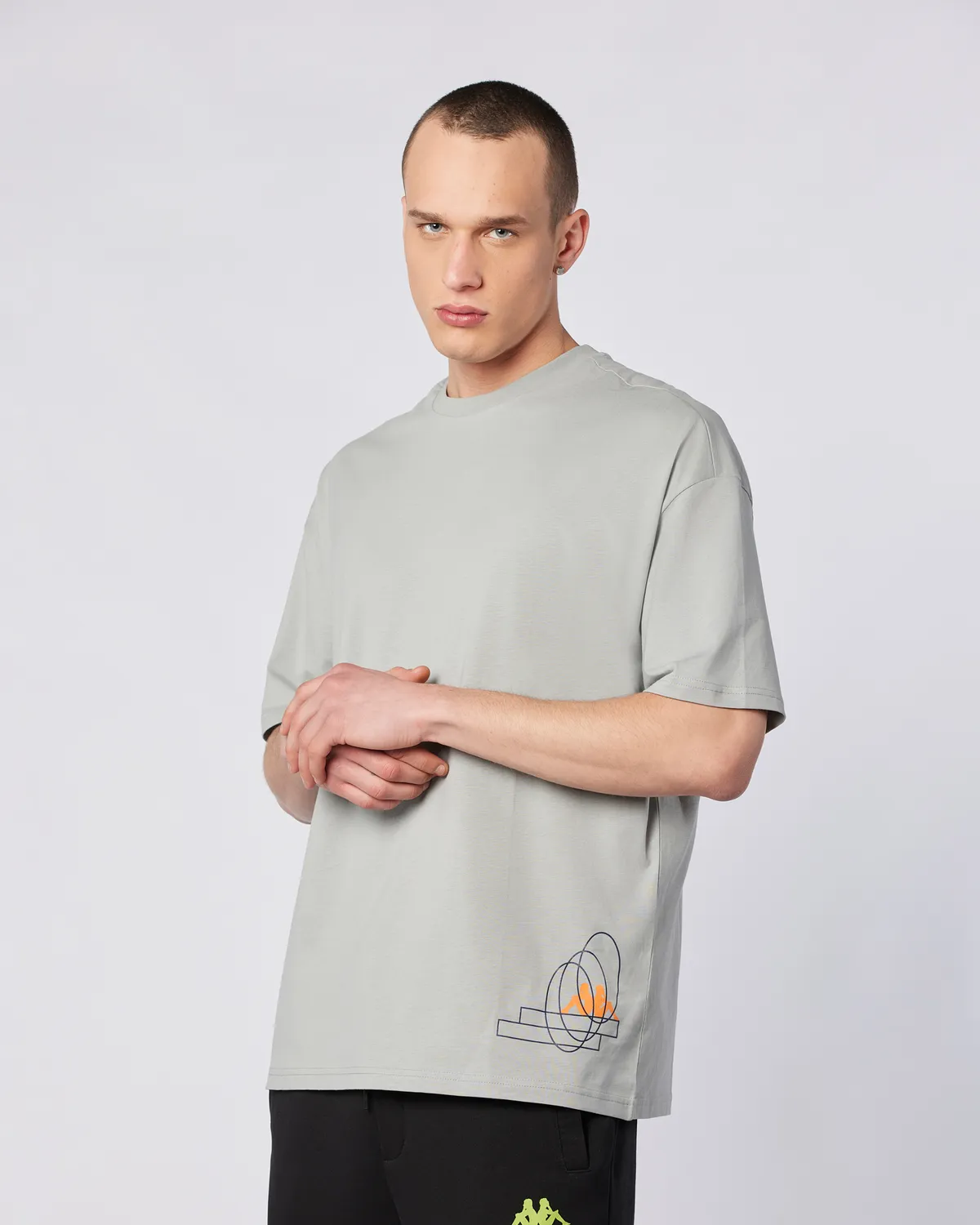 Gri Fortes Tee Erkek Gri Comfort Fit Tişört