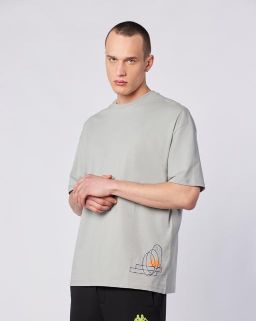 Gri Fortes Tee Erkek Gri Comfort Fit Tişört - KAPPA® Türkiye