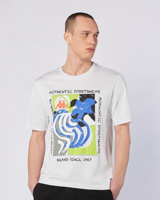 Gri Hibbs Tee Erkek Gri Comfort Fit Tişört - KAPPA® Türkiye