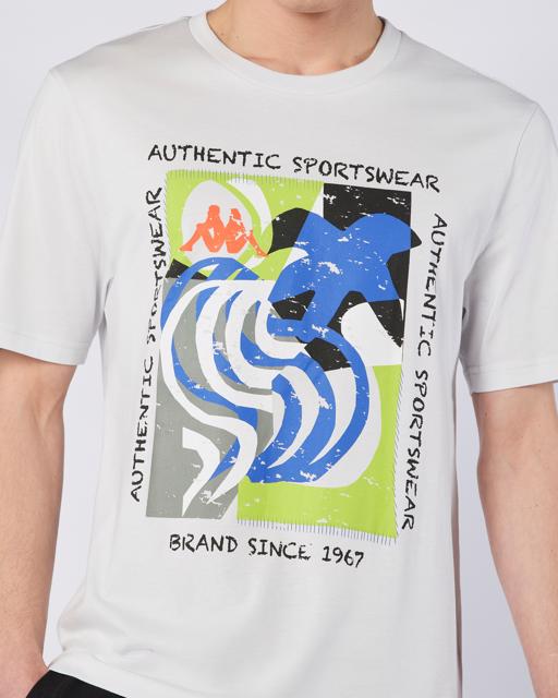 Gri Hibbs Tee Erkek Gri Comfort Fit Tişört - KAPPA® Türkiye