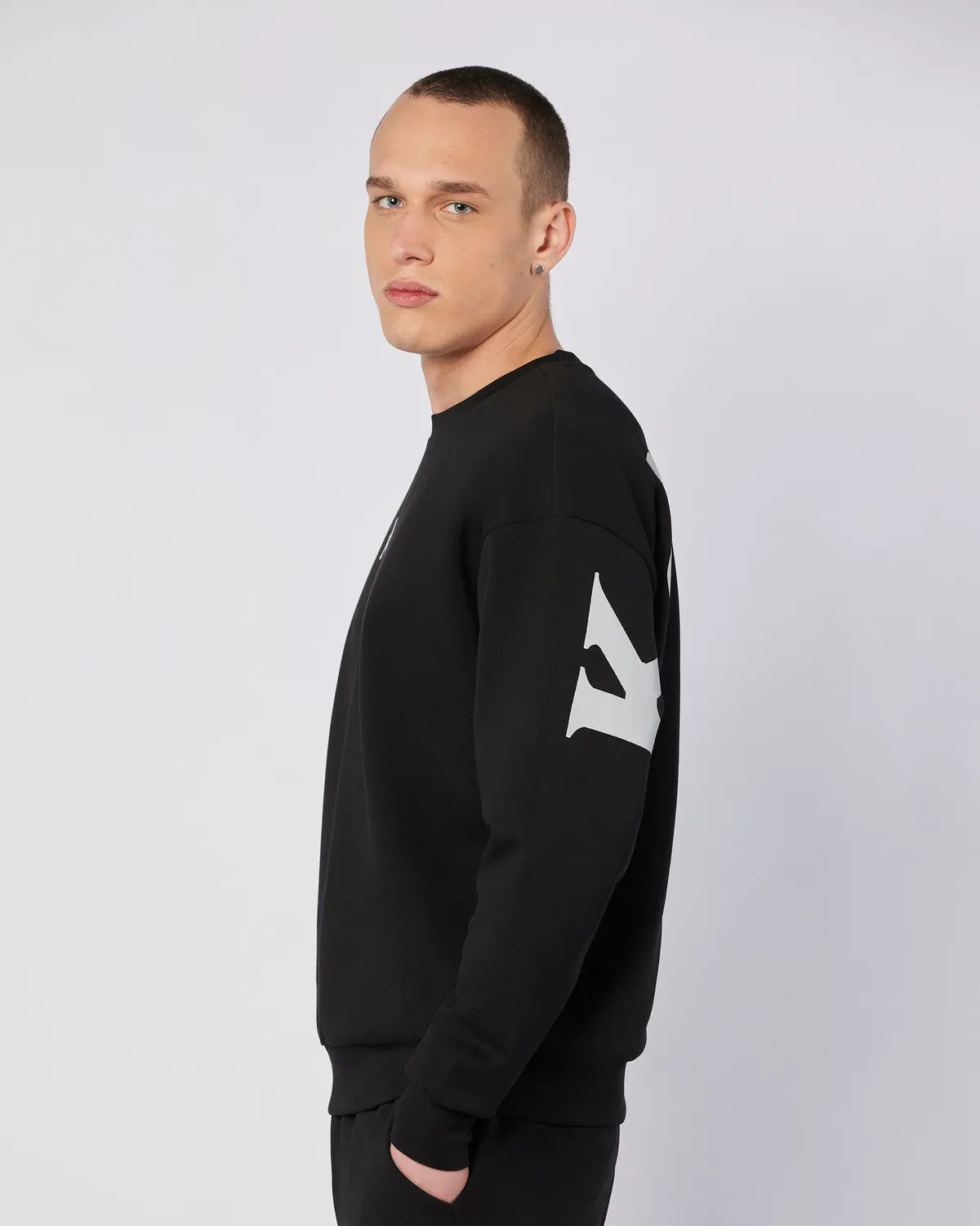 Siyah Jose Sweatshirt Erkek Siyah Regular Fit Sweatshirt