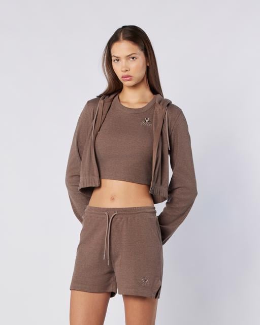 Kahverengi Leda Full Zip Kadın Kahverengi Regular Fit Fermuarlı Eşofman Üstü - KAPPA® Türkiye