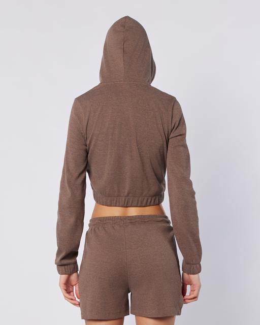 Kahverengi Leda Full Zip Kadın Kahverengi Regular Fit Fermuarlı Eşofman Üstü - KAPPA® Türkiye