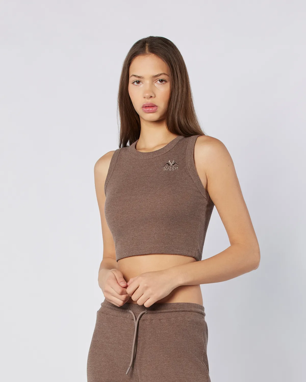 Kahverengi Leda Tank Kadın Kahverengi Regular Fit Atlet