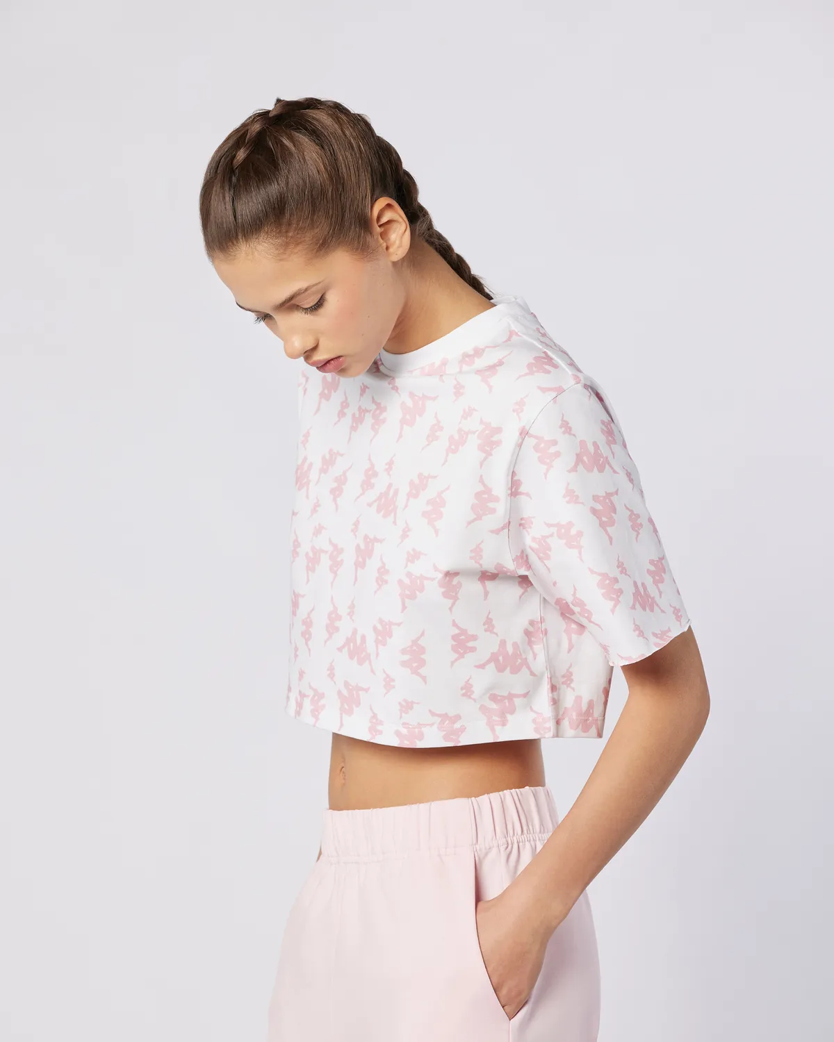 Beyaz Miran Tee Kadın Beyaz-Pembe Regular Fit Tişört