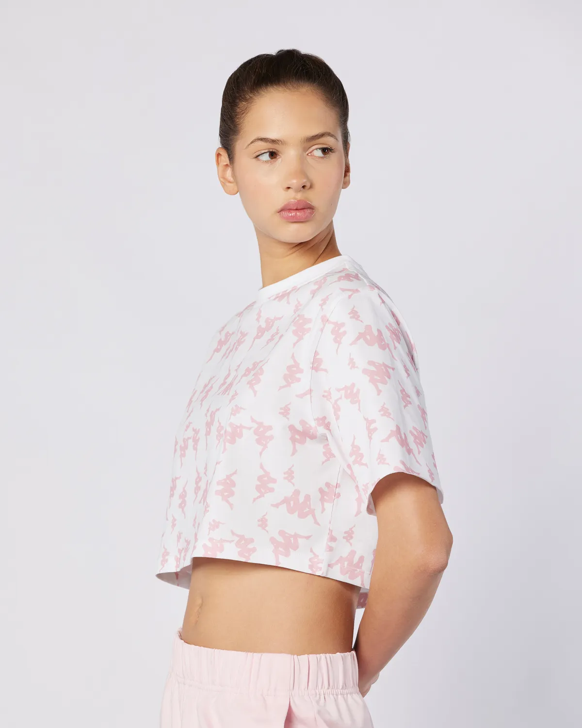 Beyaz Miran Tee Kadın Beyaz-Pembe Regular Fit Tişört