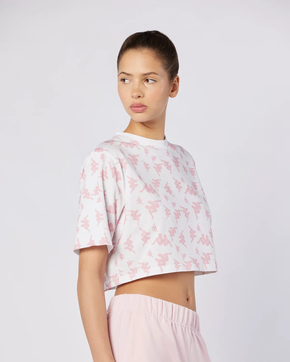 Beyaz Miran Tee Kadın Beyaz-Pembe Regular Fit Tişört