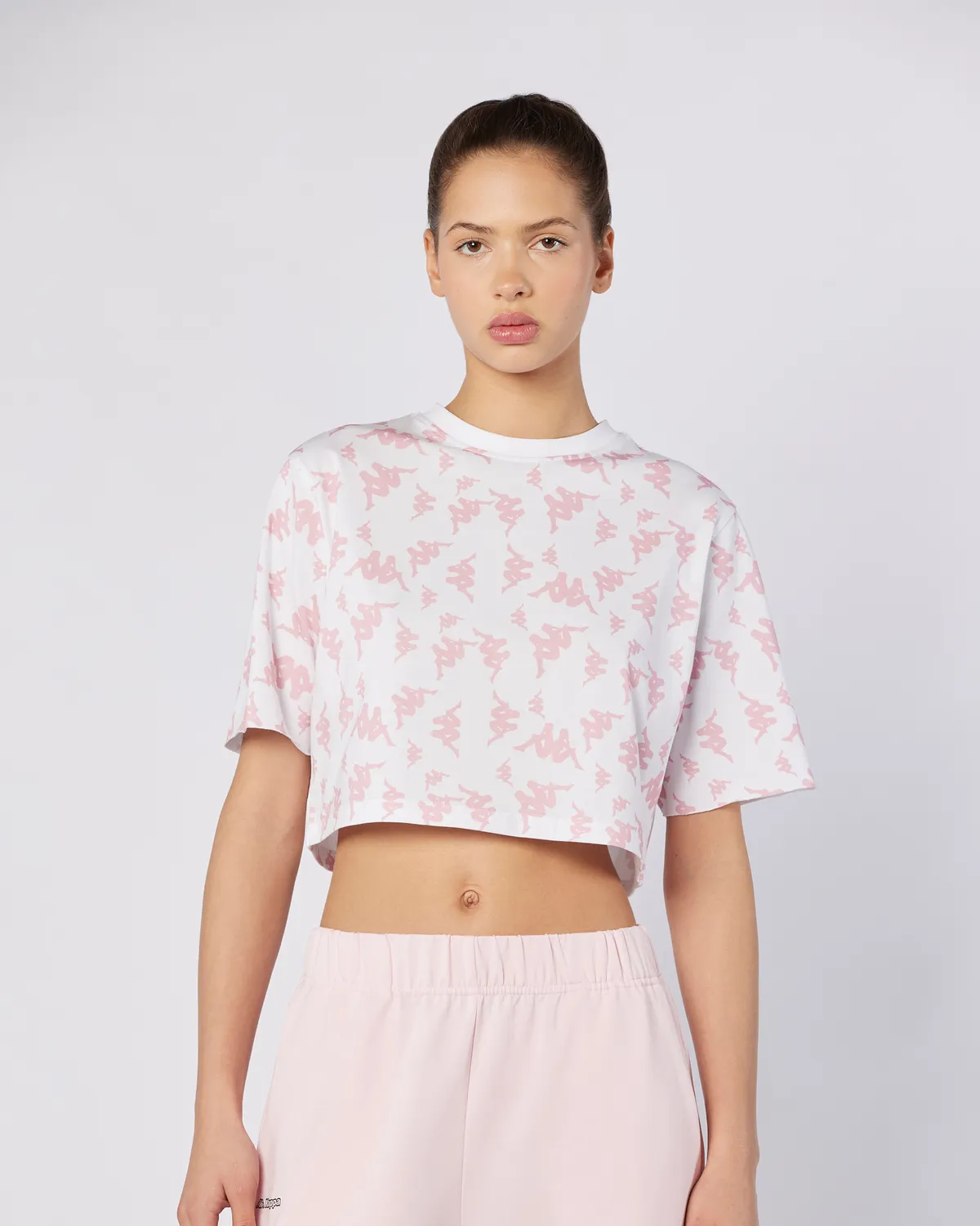 Beyaz Miran Tee Kadın Beyaz-Pembe Regular Fit Tişört