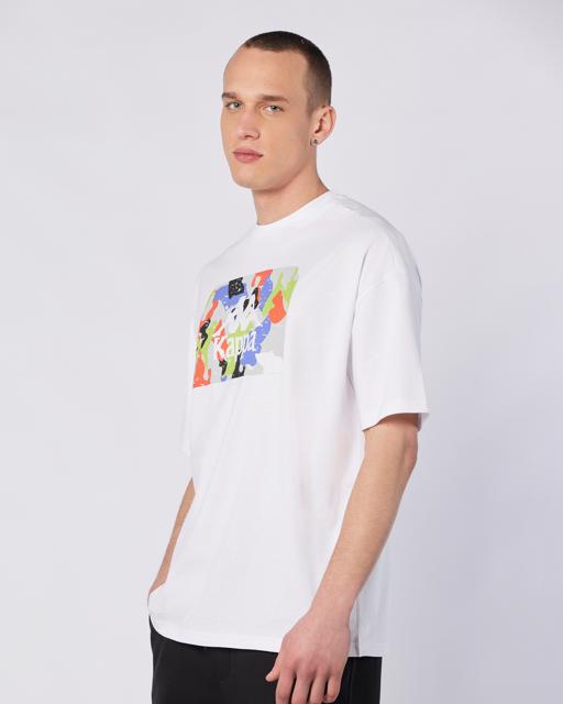 Beyaz Tarsty Tee Erkek Beyaz Comfort Fit Tişört - KAPPA® Türkiye