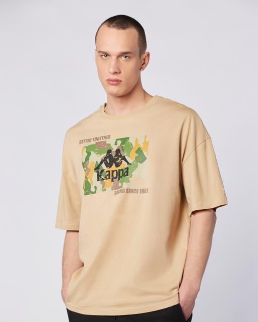 Bej Tarsty Tee Erkek Bej Comfort Fit Tişört - KAPPA® Türkiye