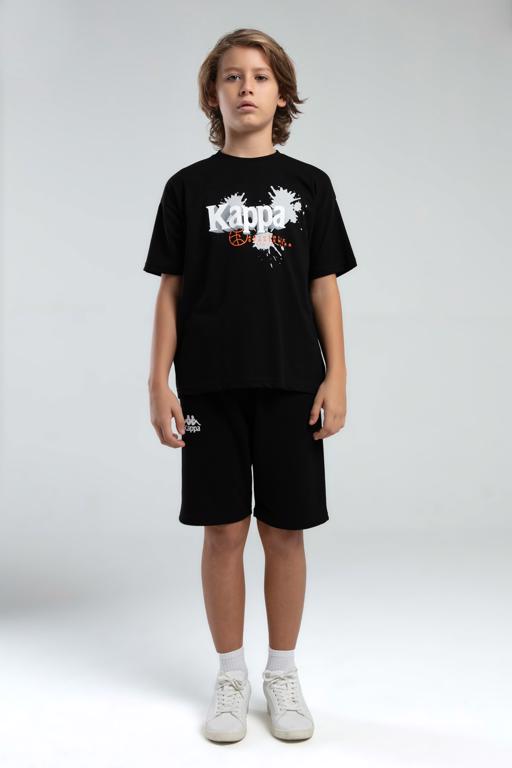 Siyah Authentic Javier Erkek Çocuk Siyah Regular Tişört - KAPPA® Türkiye