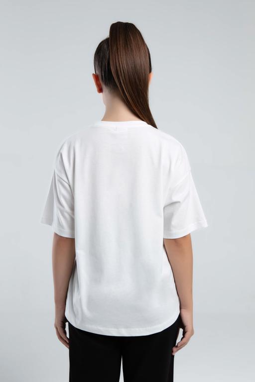 Beyaz Authentic Kaley Kız Çocuk Beyaz Regular Fit Tişört - KAPPA® Türkiye