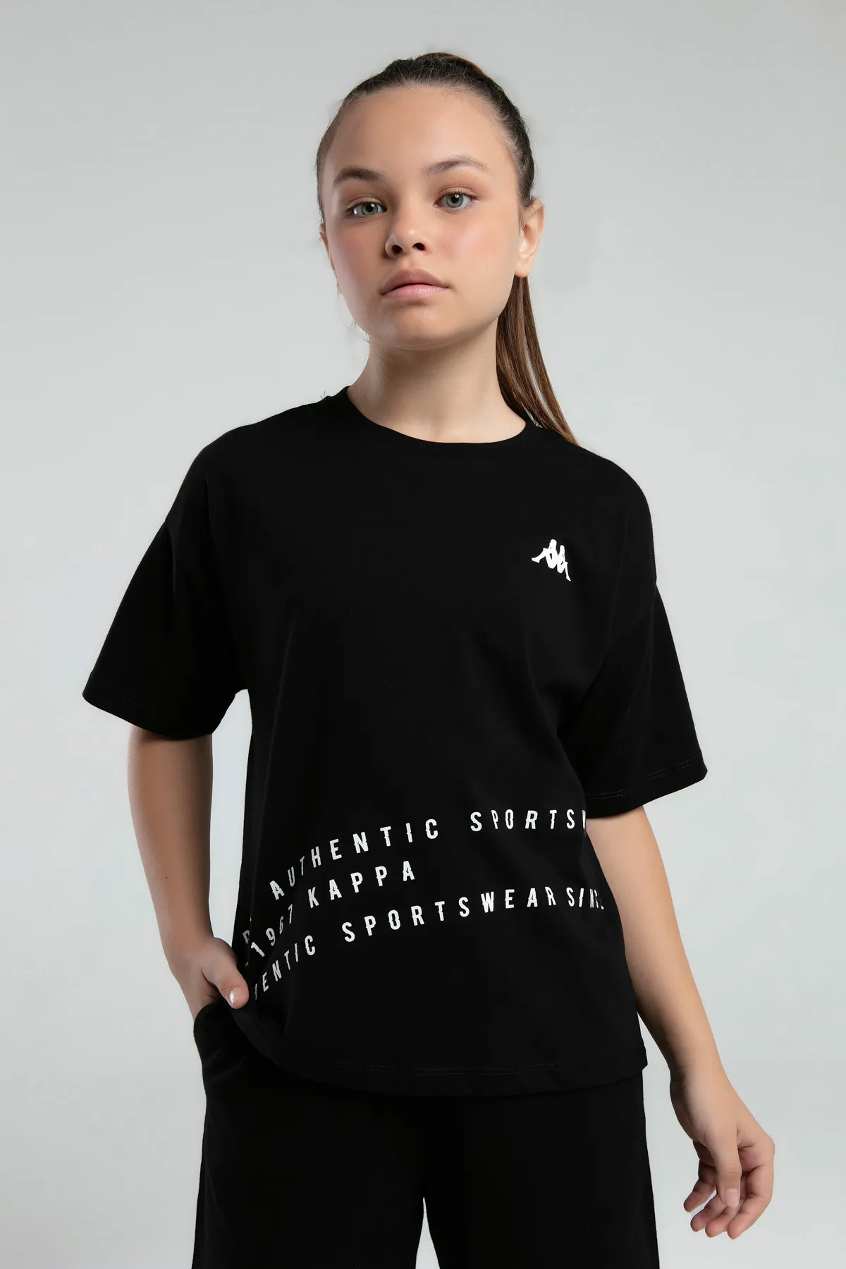 Siyah Authentic Kaley Kız Çocuk Siyah Regular Fit Tişört