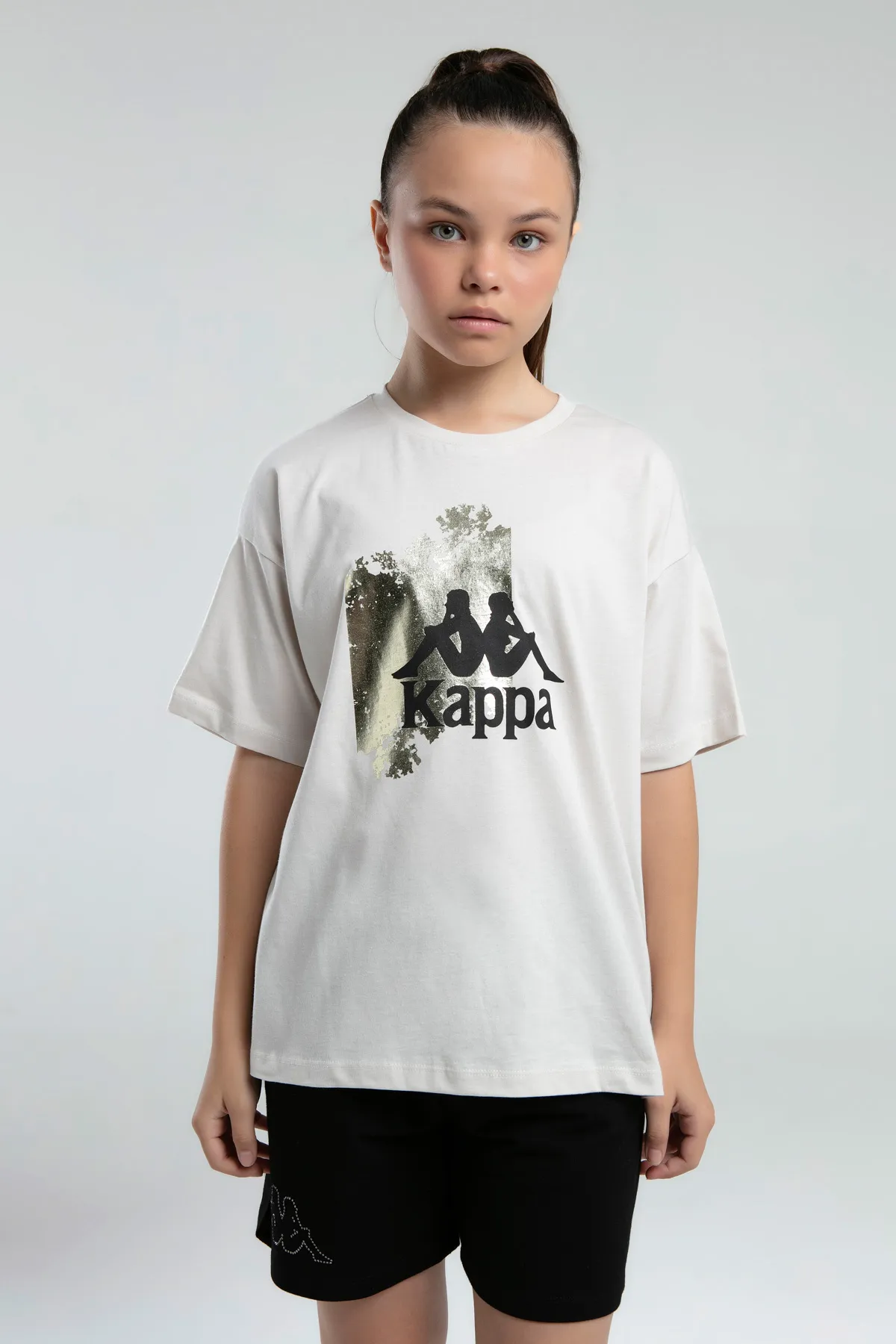 Bej Authentic Kali Kız Çocuk Ekru  Regular Fit Tişört