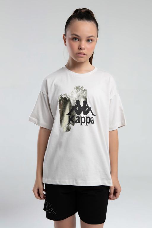 Bej Authentic Kali Kız Çocuk Ekru  Regular Fit Tişört - KAPPA® Türkiye