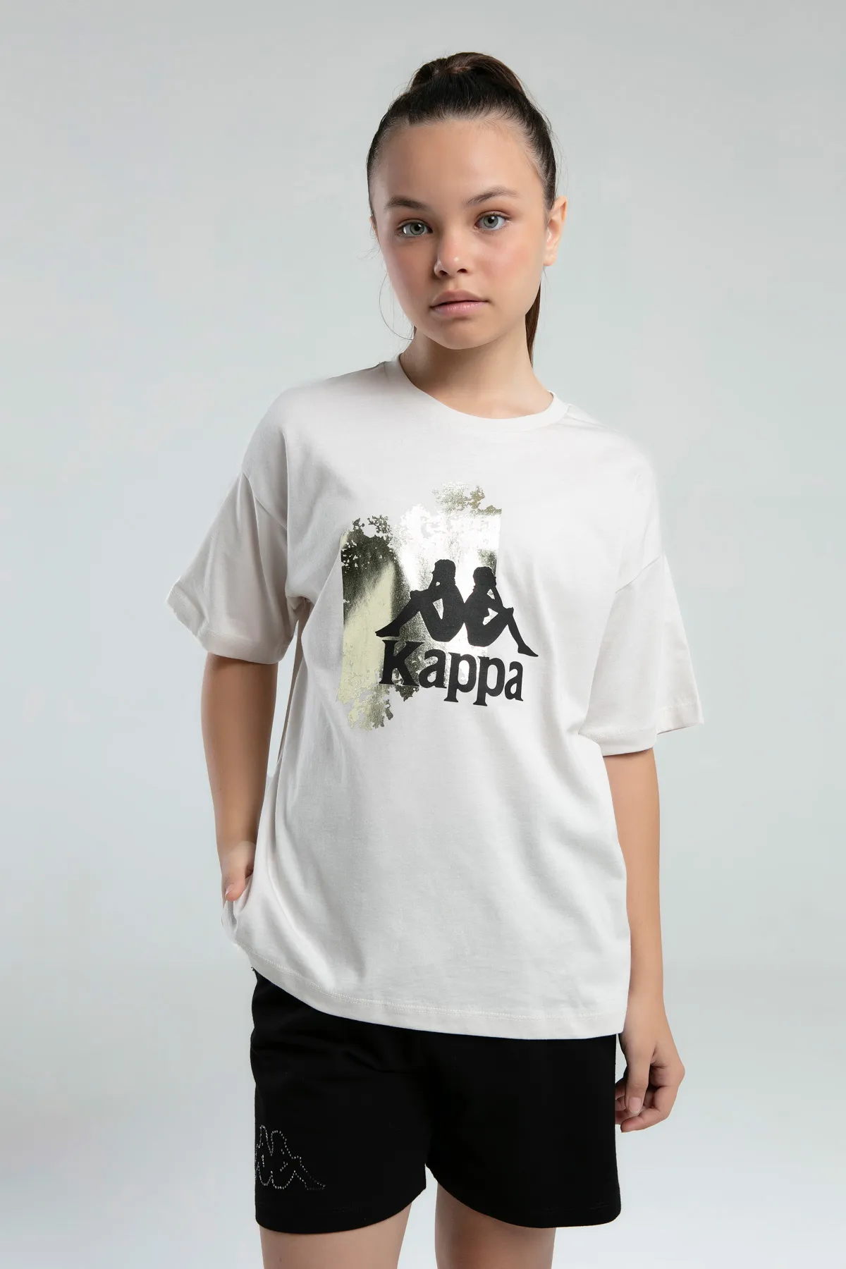 Bej Authentic Kali Kız Çocuk Ekru  Regular Fit Tişört