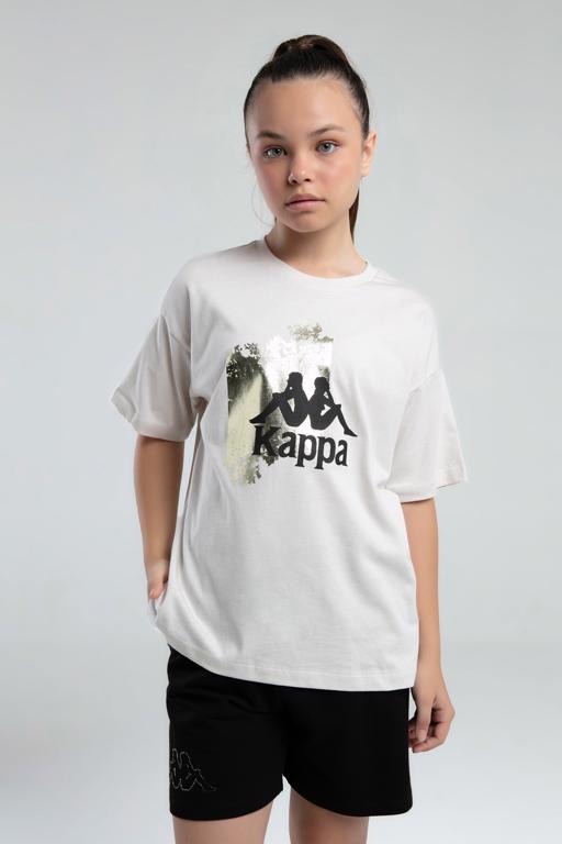 Bej Authentic Kali Kız Çocuk Ekru  Regular Fit Tişört - KAPPA® Türkiye