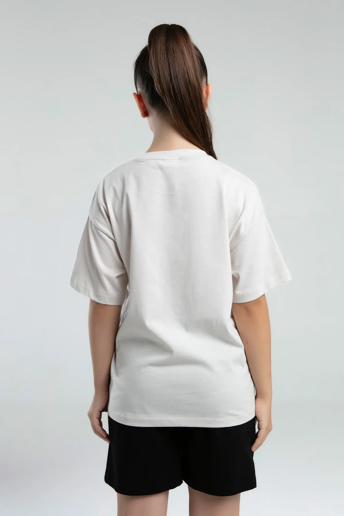 Bej Authentic Kali Kız Çocuk Ekru  Regular Fit Tişört