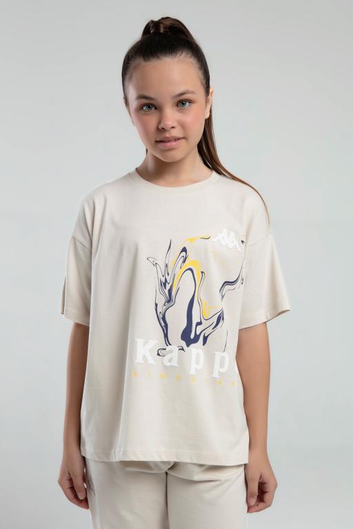 Bej Authentic Kaitlin Kız Çocuk Bej Regular Fit Tişört - KAPPA® Türkiye
