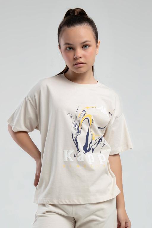 Bej Authentic Kaitlin Kız Çocuk Bej Regular Fit Tişört - KAPPA® Türkiye