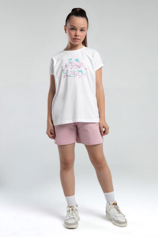 Beyaz Authentic Kaelyn Kız Çocuk Beyaz Regular Fit Tişört - KAPPA® Türkiye