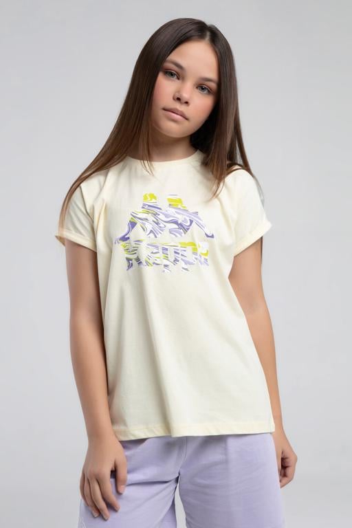 Sarı Authentic Kaelyn Kız Çocuk Sarı Regular Fit Tişört - KAPPA® Türkiye