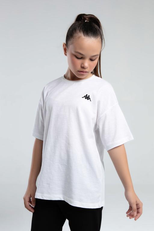 Beyaz Authentic Kaitlyn Kız Çocuk Beyaz Regular Fit Tişört - KAPPA® Türkiye