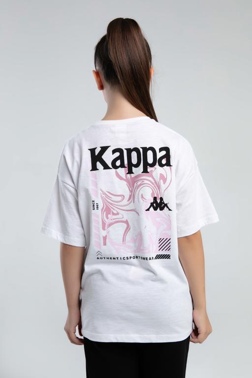 Beyaz Authentic Kaitlyn Kız Çocuk Beyaz Regular Fit Tişört - KAPPA® Türkiye