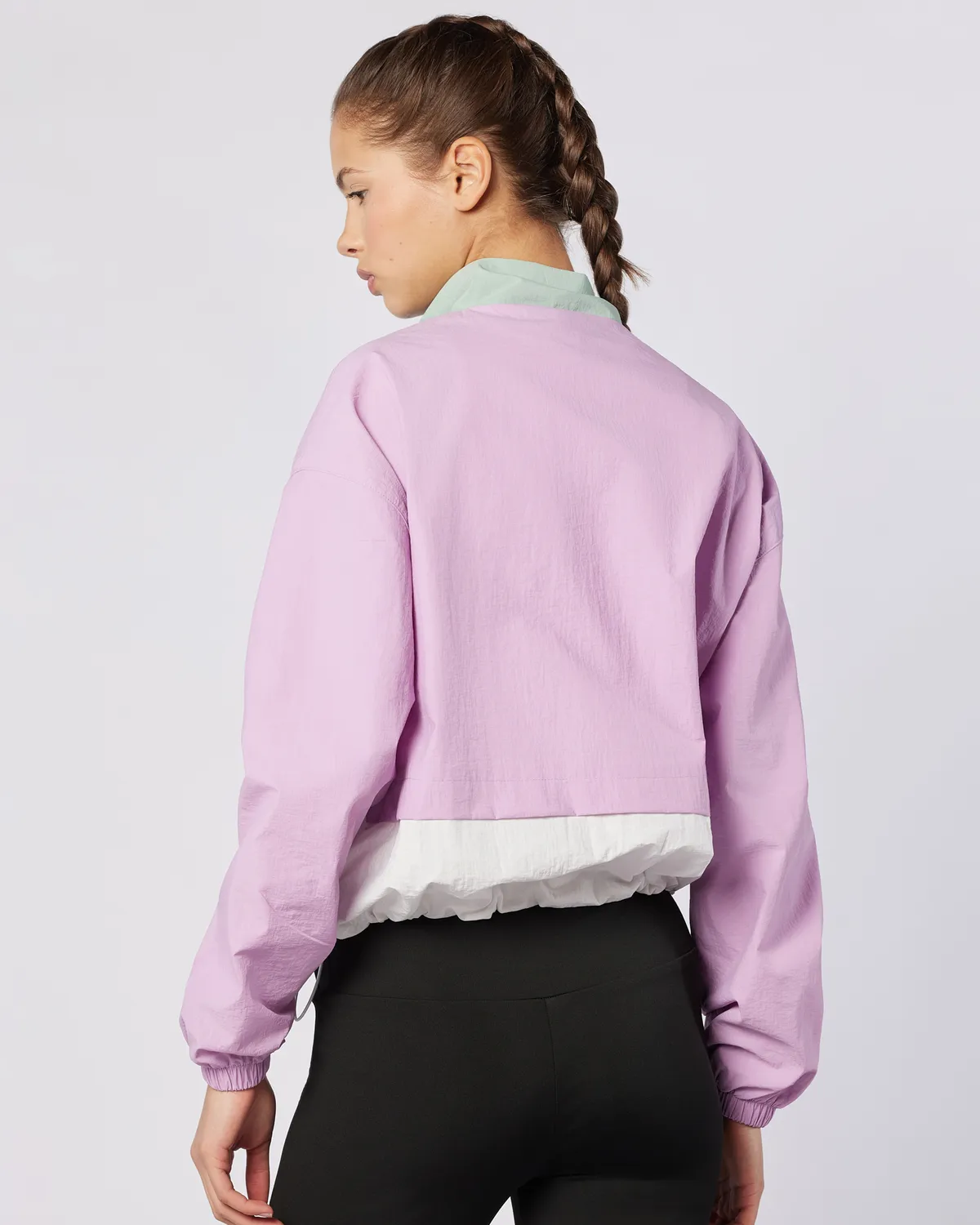 Pembe Andyse Kadın Pembe-Beyaz Comfort Fit Yağmurluk