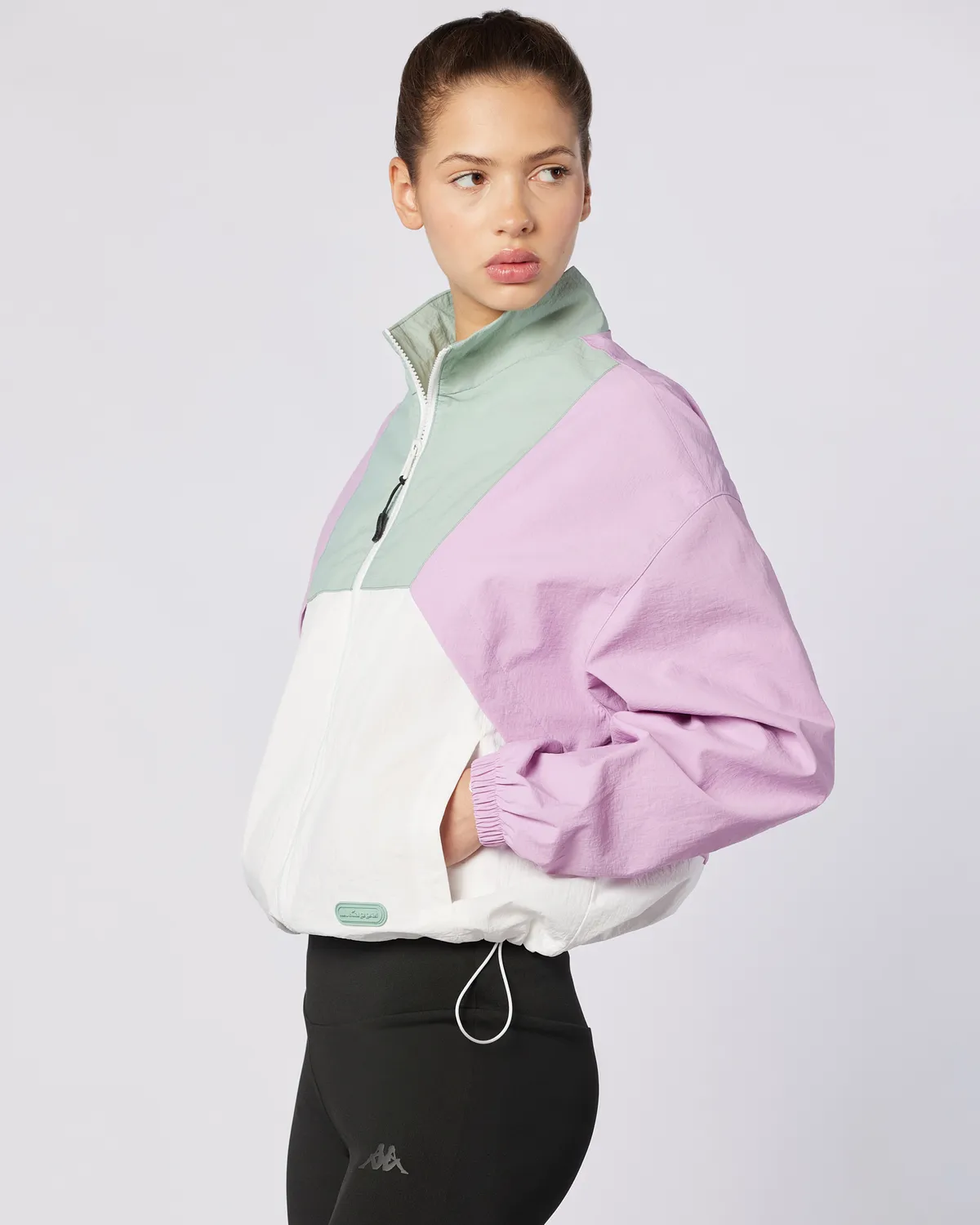 Pembe Andyse Kadın Pembe-Beyaz Comfort Fit Yağmurluk