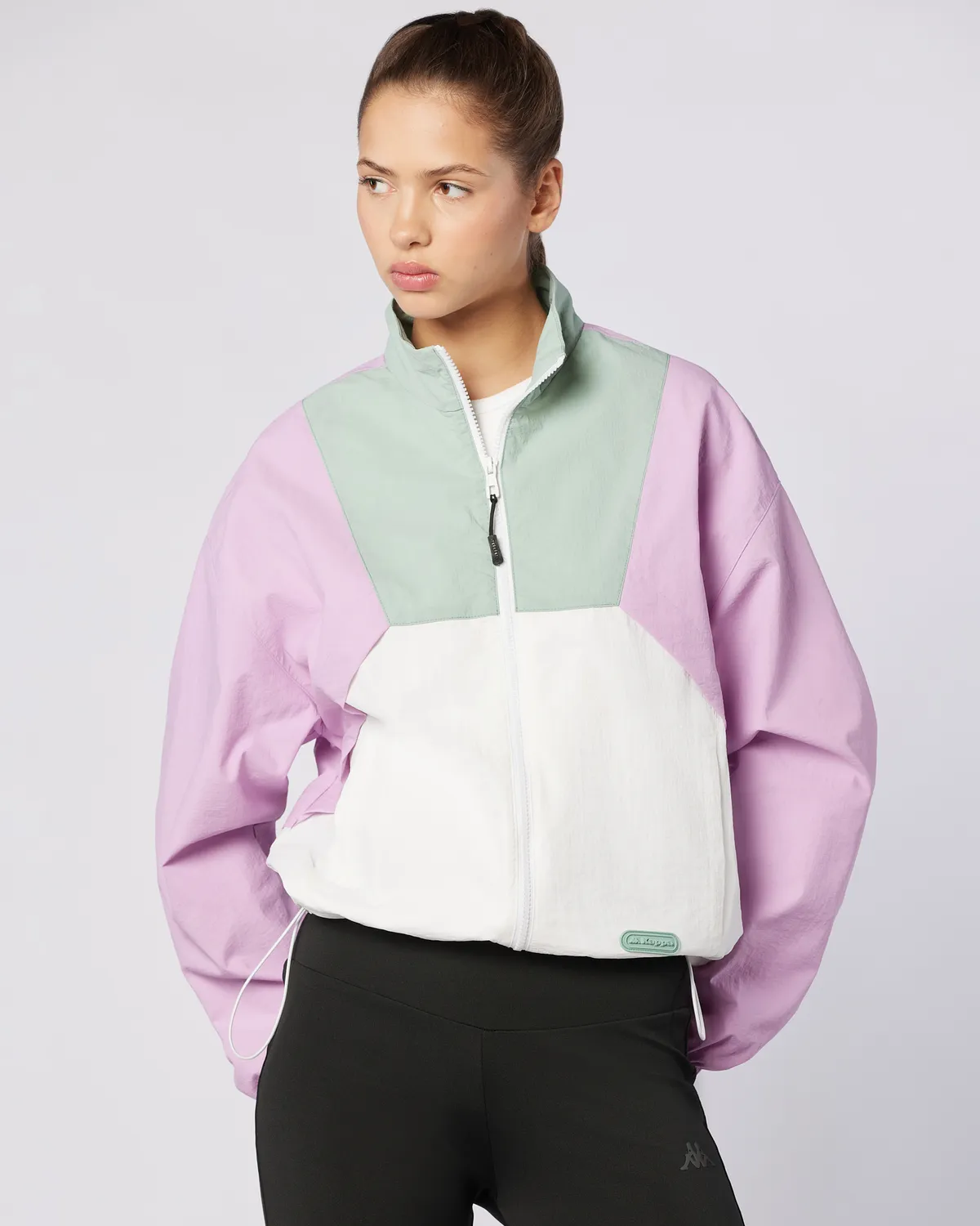 Pembe Andyse Kadın Pembe-Beyaz Comfort Fit Yağmurluk