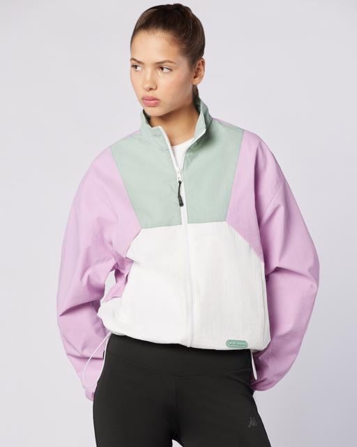 Pembe Andyse Kadın Pembe-Beyaz Comfort Fit Yağmurluk - KAPPA® Türkiye