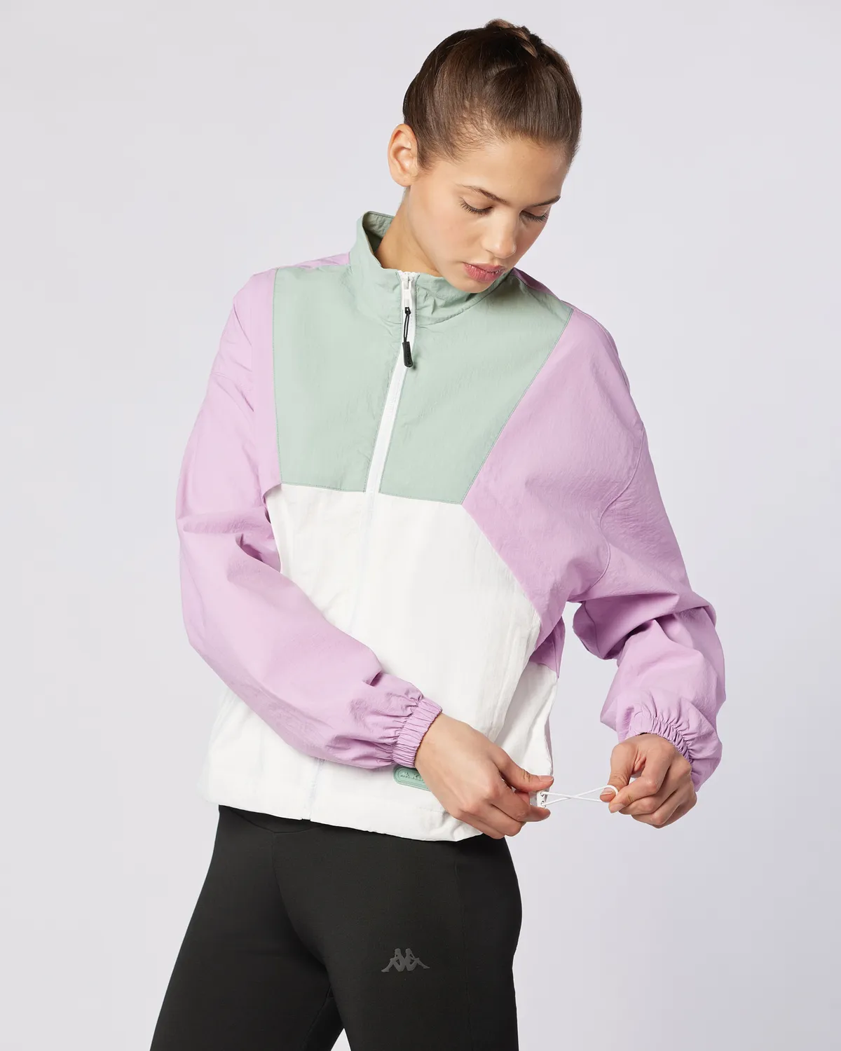 Pembe Andyse Kadın Pembe-Beyaz Comfort Fit Yağmurluk