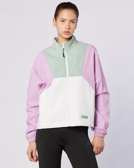 Pembe Andyse Kadın Pembe-Beyaz Comfort Fit Yağmurluk - KAPPA® Türkiye