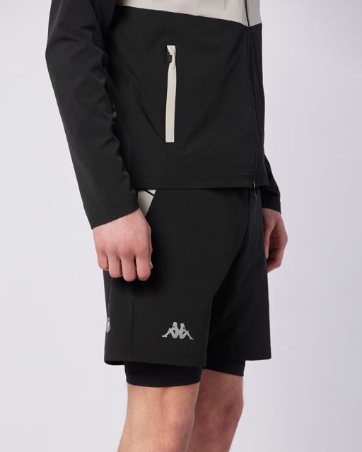 Siyah Midtown Double Short Erkek Siyah-Gri Regular Fit Taytlı Şort - KAPPA® Türkiye