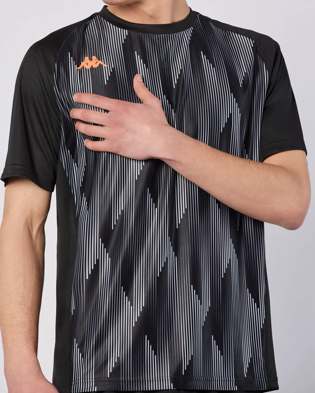 Siyah Gilon Tur Erkek Siyah-Gri Regular Fit Tişört