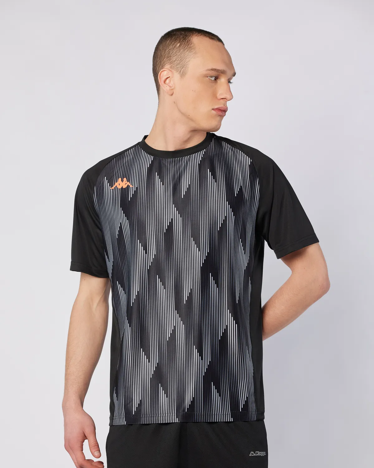 Siyah Gilon Tur Erkek Siyah-Gri Regular Fit Tişört