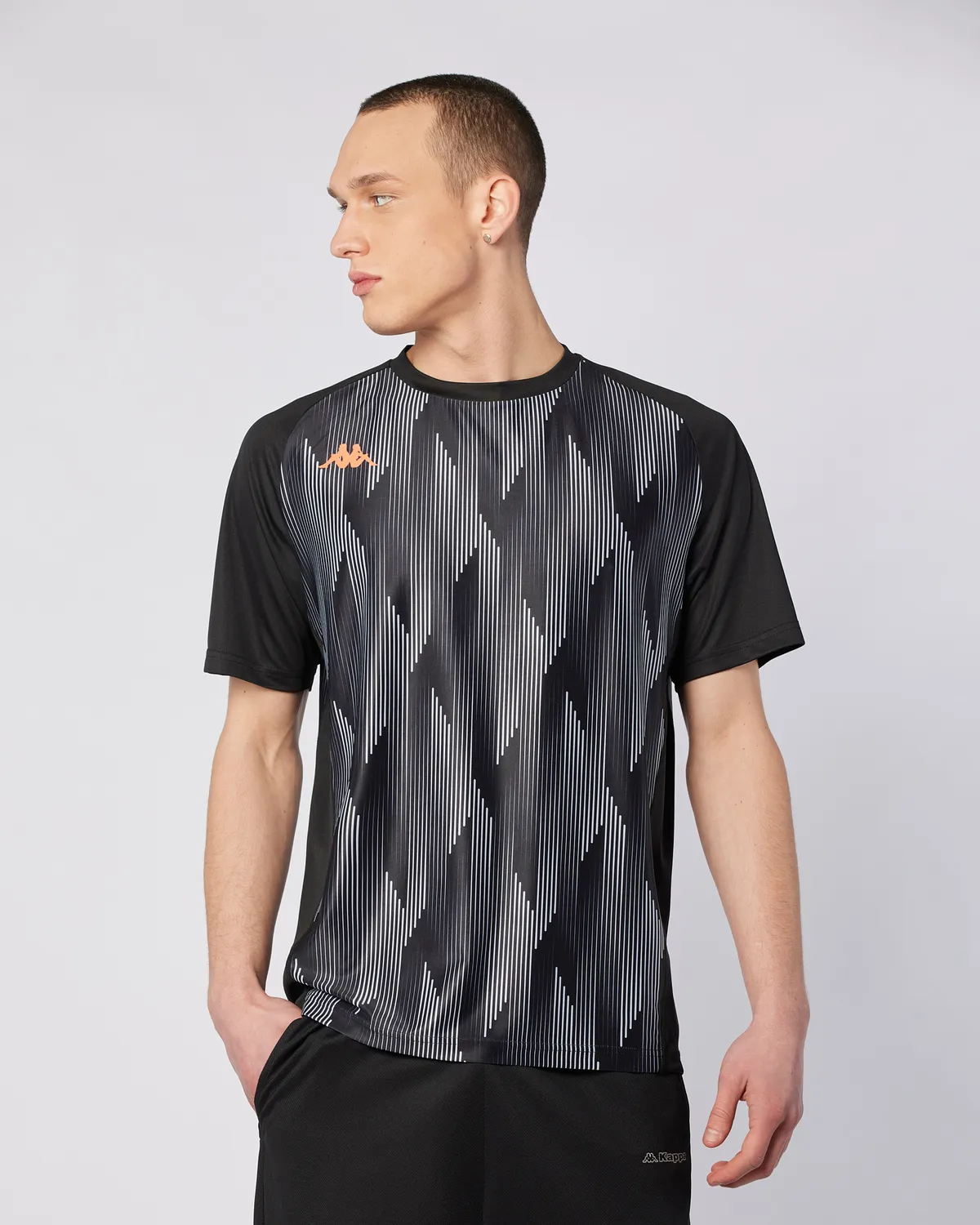 Siyah Gilon Tur Erkek Siyah-Gri Regular Fit Tişört