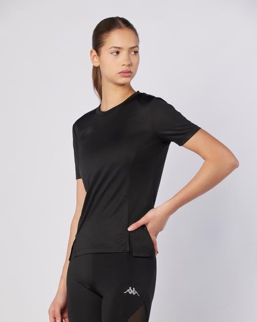 Siyah Eria Tur Kadın Siyah Regular Fit Tişört - KAPPA® Türkiye