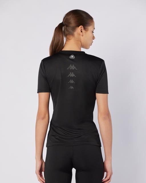 Siyah Eria Tur Kadın Siyah Regular Fit Tişört - KAPPA® Türkiye