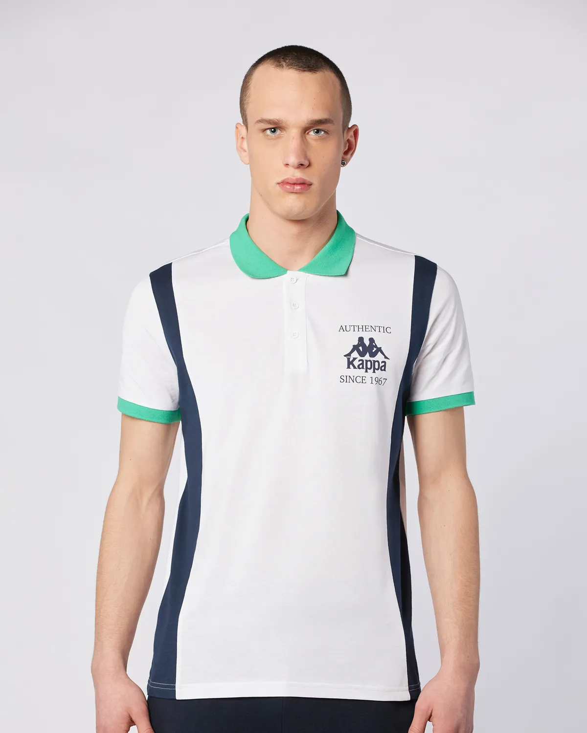 Beyaz Tony Polo Tee Erkek Beyaz-Lacivert-Yeşil Regular Fit Polo Yaka Tişört