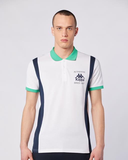 Beyaz Tony Polo Tee Erkek Beyaz-Lacivert-Yeşil Regular Fit Polo Yaka Tişört - KAPPA® Türkiye