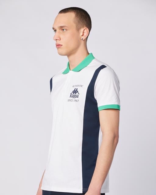 Beyaz Tony Polo Tee Erkek Beyaz-Lacivert-Yeşil Regular Fit Polo Yaka Tişört - KAPPA® Türkiye
