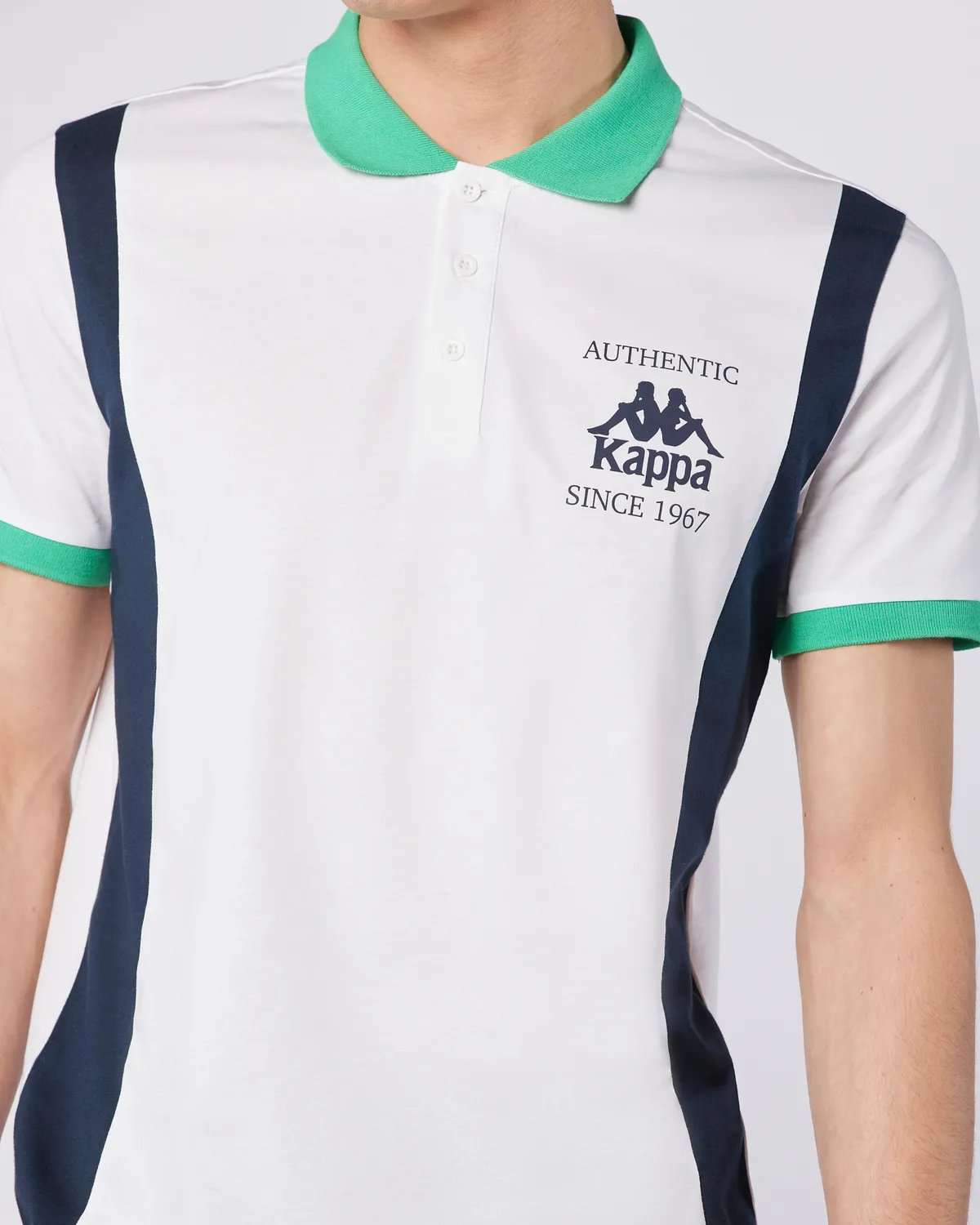 Beyaz Tony Polo Tee Erkek Beyaz-Lacivert-Yeşil Regular Fit Polo Yaka Tişört