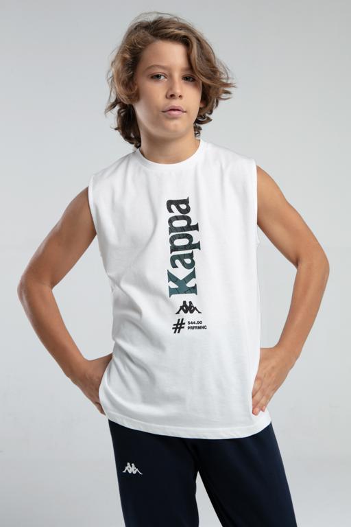 Beyaz Authentic Jay Erkek Çocuk Beyaz Regular Fit Atlet - KAPPA® Türkiye