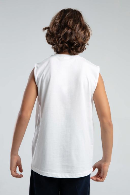 Beyaz Authentic Jay Erkek Çocuk Beyaz Regular Fit Atlet - KAPPA® Türkiye